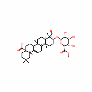(4aS,6aS,6bR,9R,10R,12aR,14bR)-9-formyl-2,2,6a,6b,9,12a-hexamethyl-10-(((2R,3R,4S,5S,6S)-3,4,5-trihydroxy-6-(methoxycarbonyl)tetrahydro-2H-pyran-2-yl) oxy) -1,3,4,5,6,6a,6b,7,8,8a,9,10,11,12,12a,12b,13,14b-ectadecahydrobenzene-4a(2H)-carboxylic acid