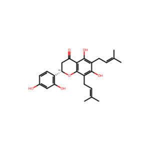 (S)-2-(2,4-Dihydroxyphenyl)-5,7-dihydroxy-6,8-bis(3-methylbut-2-en-1-yl)chroman-4-one