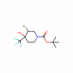 tert-butyl 3-bromo-4-hydroxy-4-(trifluoromethyl)piperidine-1-carboxylate