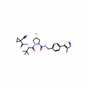 (2S,4R)-1-[(2S)-2-[(1-cyanocyclopropanecarbonyl)amino]-3,3-dimethylbutanoyl]-4-hydroxy-N-[[4-(4-methyl-1,3-thiazol-5-yl)phenyl]methyl]pyrrolidine-2-carboxamide