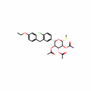 (2S,3S,4R,5S,6R)-2-(4-Chloro-3-(4-ethoxybenzyl)phenyl)-6-(methylthio)tetrahydro-2H-pyran-3,4,5-triyl triacetate