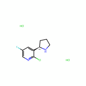 (R)-2-chloro-5-fluoro-3-(pyrrolidin-2-yl)pyridine 2hcl
