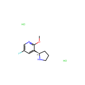 (R)-5-fluoro-2-methoxy-3-(pyrrolidin-2-yl)pyridine 2hcl