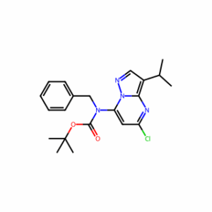 TERT-BUTYL BENZYL(5-CHLORO-3-ISOPROPYLPYRAZOLO[1,5-A]PYRIMIDIN-7-YL)CARBAMATE