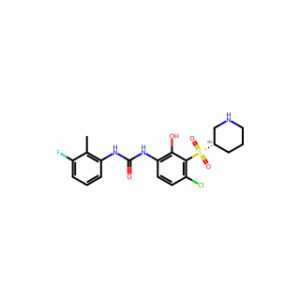 Urea, N-[4-chloro-2-hydroxy-3-[(3S)-3-piperidinylsulfonyl]phenyl]-N′-(3-fluoro-2-methylphenyl)-