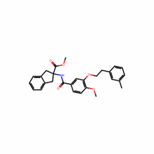 Methyl 2,3-dihydro-2-[[4-methoxy-3-[2-(3-methylphenyl)ethoxy]benzoyl]amino]-1H-indene-2-carboxylate