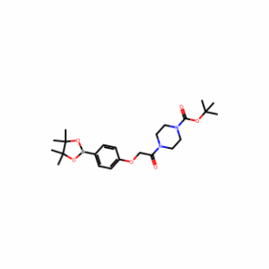 tert-butyl 4-(2-(4-(4,4,5,5-tetramethyl-1,3,2-dioxaborolan-2-yl)phenoxy)acetyl)piperazine-1-carboxylate