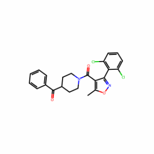 (4-Benzoylpiperidin-1-yl)(3-(2，6-dichlorophenyl)-5-methylisoxazol-4-yl)methanone