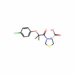 (4R)-3-[2-(4-chlorophenoxy)-2-methylpropanoyl]-1,3-thiazolidine-4-carboxylic acid