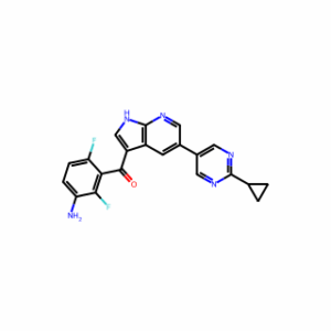 (3-Amino-2,6-difluorophenyl)(5-(2-cyclopropylpyrimidin-5-yl)-1H-pyrrolo[2,3-b]pyridin-3-yl)methanone