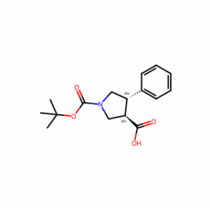 (3R,4S)-1-[(tert-butoxy)carbonyl]-4-phenylpyrrolidine-3-carboxylicacid