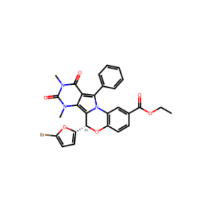 (S)-Ethyl 6-(5-bromofuran-2-yl)-7,9-dimethyl-8,10-dioxo-11-phenyl-7,8,9,10-tetrahydro-6H-benzo[b]pyrimido[4′,5′:3,4]pyrrolo[1,2-d][1,4]oxazine-2-carboxylate