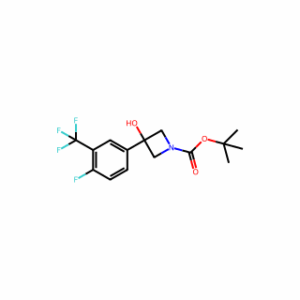 tert-butyl 3-[4-fluoro-3-(trifluoromethyl)phenyl]-3-hydroxyazetidine-1-carboxylate