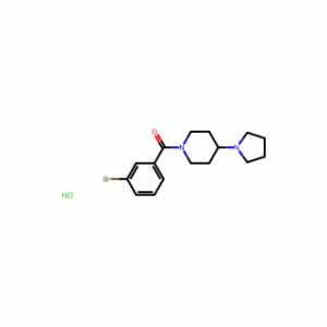 (3-Bromophenyl)(4-(pyrrolidin-1-yl)piperidin-1-yl)methanone hydrochloride