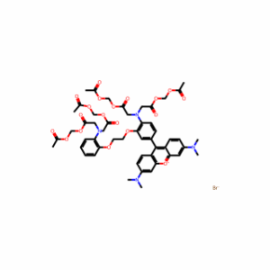 Xanthylium, 9-[4-[bis[2-[(acetyloxy)methoxy]-2-oxoethyl]amino]-3-[2-[2-[bis[2-[(acetyloxy)methoxy]-2-oxoethyl]amino]phenoxy]ethoxy]phenyl]-3,6-bis(dimethylamino)-, bromide (1:1)