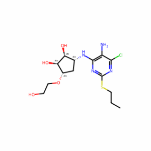 (1S,2S,3R,5S)-3-((5-Amino-6-chloro-2-(propylthio)pyrimidin-4-yl)amino)-5-(2-hydroxyethoxy)cyclopentane-1,2-diol