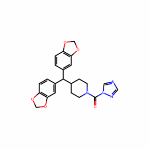 (4-(Bis(benzo[d][1,3]dioxol-5-yl)methyl)piperidin-1-yl)(1H-1,2,4-triazol-1-yl)methanone