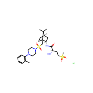 (S)-2-Amino-N-((1S,2S,4R)-7,7-dimethyl-1-(((4-(o-tolyl)piperazin-1-yl)sulfonyl)methyl)bicyclo[2.2.1]heptan-2-yl)-4-(methylsulfonyl)butanamide hydrochloride