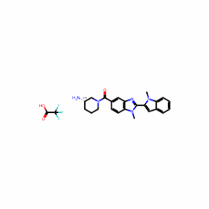 (3-Aminopiperidin-1-yl)(1-methyl-2-(1-methyl-1H-indol-2-yl)-1H-benzo[d]imidazol-5-yl)methanone 2,2,2-trifluoroacetate