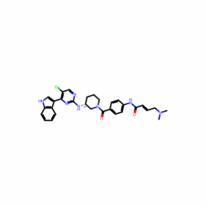 (2E)-N-[4-[[(3R)-3-[[5-Chloro-4-(1H-indol-3-yl)-2-pyrimidinyl]amino]-1-piperidinyl]carbonyl]phenyl]-4-(dimethylamino)-2-butenamide