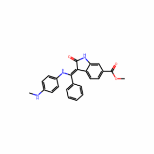 (3Z)-2,3-Dihydro-3-[[[4-(methylamino)phenyl]amino]phenylmethylene]-2-oxo-1H-Indole-6-carboxylic Acid Methyl Ester