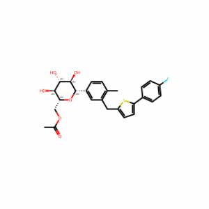 ((2R,3S,4R,5R,6S)-6-(3-((5-(4-Fluorophenyl)thiophen-2-yl)methyl)-4-methylphenyl)-3,4,5-trihydroxytetrahydro-2H-pyran-2-yl)methyl acetate