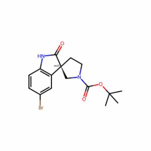 Spiro[3H-indole-3,3″-pyrrolidine]-1″-carboxylic acid, 5-bromo-1,2-dihydro-2-oxo-, 1,1-dimethylethyl ester