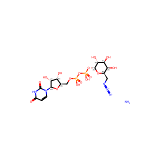 Uridine 5′-(trihydrogen diphosphate), P′-(6-azido-6-deoxy-α-D-galactopyranosyl) ester, monoammonium salt