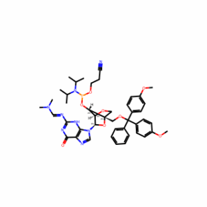 (1R,3R,4R,7S)-1-((Bis(4-Methoxyphenyl)(Phenyl)Methoxy)Methyl)-3-(2-(((Dimethylamino)Methylene)Amino)-6-Oxo-3H-Purin-9(6H)-Yl)-2,5-Dioxabicyclo[2.2.1]Heptan-7-Yl (2-Cyanoethyl) Diisopropylphosphoramidite