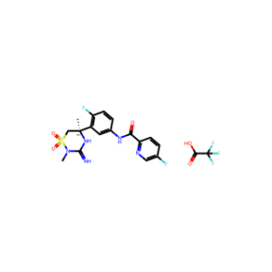 (R)-5-Fluoro-N-(4-fluoro-3-(3-imino-2,5-dimethyl-1,1-dioxido-1,2,4-thiadiazinan-5-yl)phenyl)picolinamide 2,2,2-trifluoroacetate