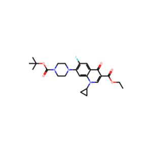 Ethyl 7-(4-(tert-butoxycarbonyl)piperazin-1-yl)-1-cyclopropyl-6-fluoro-4-oxo-1,4-dihydroquinoline-3-carboxylate