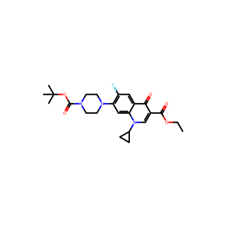 Ethyl 7-(4-(tert-butoxycarbonyl)piperazin-1-yl)-1-cyclopropyl-6-fluoro-4-oxo-1,4-dihydroquinoline-3-carboxylate