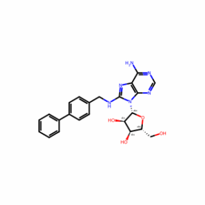 (2R,3R,4S,5R)-2-{6-amino-8-[({[1,1′-biphenyl]-4-yl}methyl)amino]-9H-purin-9-yl}-5-(hydroxymethyl)oxolane-3,4-diol