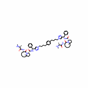 (3S,3′S,6S,6′S,10aS,10a′S)-N,N′-((1S,1′S)-((1,4-Phenylenebis(butane-4,1-diyl))bis(1H-1,2,3-triazole-1,4-diyl))bis(phenylmethylene))bis(6-((S)-2-(methylamino)propanamido)-5-oxodecahydropyrrolo[1,2-a]azocine-3-carboxamide)