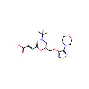 (S, Z)-4-((1-(tert-butylamino)-3-((4-morpholino-1, 2, 5- thiadiazol-3-yl)oxy)propan-2-yl)oxy)-4-oxobut-2-enoic  acid