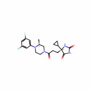 (5S)-5-cyclopropyl-5-{3-[(3S)-4-(3,5-difluorophenyl)-3-methylpiperazin-1-yl]-3-oxopropyl}imidazolidine-2,4-dione