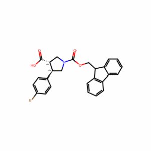(3S,4R)-4-(4-bromophenyl)-1-{[(9H-fluoren-9-yl)methoxy]carbonyl}pyrrolidine-3-carboxylic acid