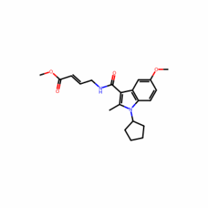 methyl 4-[(1-cyclopentyl-5-methoxy-2-methyl-1H-indol-3-yl)formamido]but-2-enoate