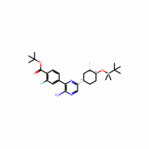 tert-Butyl 4-(3-amino-6-((1S,3S,4S)-4-((tert-butyldimethylsilyl)oxy)-3-fluorocyclohexyl)pyrazin-2-yl)-2-fluorobenzoate