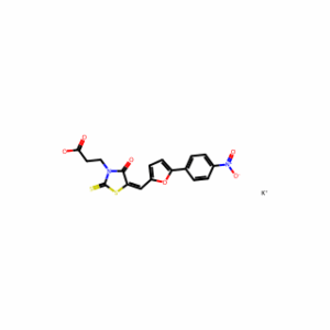 (5Z)-5-[[5-(4-Nitrophenyl)-2-furanyl]methylene]-4-oxo-2-thioxo-3-thiazolidinepropanoic acid potassium salt