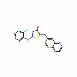 (5Z)-2-[(2,6-Dichlorophenyl)amino]-5-(6-quinoxalinylmethylene)-4(5H)-thiazolone