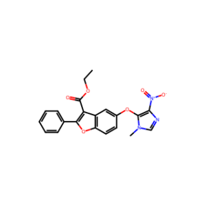 Ethyl 5-(1-methyl-4-nitro-1H-imidazol-5-yloxy)-2-phenylbenzofuran-3-carboxylate