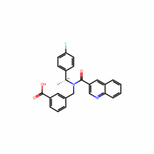 (R)-3-((N-(1-(4-Fluorophenyl)ethyl)quinoline-3-carboxamido)methyl)benzoic acid
