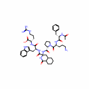 L-Arginine, N-acetyl-L-phenylalanyl-L-ornithyl-L-prolyl-3-cyclohexyl-D-alanyl-L-tryptophyl-, (6→2)-lactam