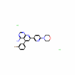 Pyrido[2,3-d]pyrimidin-4-amine, 5-(3-bromophenyl)-7-[6-(4-morpholinyl)-3-pyridinyl]-, hydrochloride (1:2)