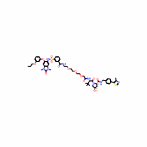 (2S,4R)-1-((S)-15-(Tert-Butyl)-1-(3-(N-(1,3-Dimethyl-2-Oxo-6-(3-Propoxyphenoxy)-2,3-Dihydro-1H-Benzo[D]Imidazol-5-Yl)Sulfamoyl)Phenyl)-1,13-Dioxo-5,8,11-Trioxa-2,14-Diazahexadecan-16-Oyl)-4-Hydroxy-N-(4-(4-Methylthiazol-5-Yl)Benzyl)Pyrrolidine-2-Carboxami