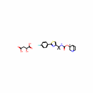 (3S)-1-Azabicyclo[2.2.2]octan-3-yl N-{2-[2-(4-fluorophenyl)-1,3-thiazol-4-yl]propan-2-yl}carbamate malate