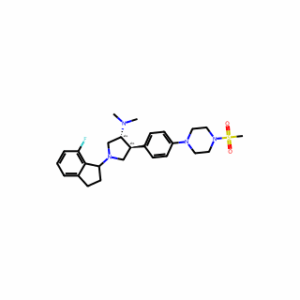 (3R,4S)-1-(7-Fluoro-2,3-dihydro-1H-inden-1-yl)-N,N-dimethyl-4-(4-(4-(methylsulfonyl)piperazin-1-yl)phenyl)pyrrolidin-3-amine