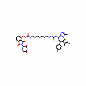 (6S)-4-(4-Chlorophenyl)-N-[8-[[2-[[2-(2,6-dioxo-3-piperidinyl)-2,3-dihydro-1,3-dioxo-1H-isoindol-4-yl]oxy]acetyl]amino]octyl]-2,3,9-trimethyl-6H-thieno[3,2-f][1,2,4]triazolo[4,3-a][1,4]diazepine-6-acetamide