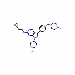 trans-4-[2-[(2-Cyclopropylethyl)amino]-5-[4-[(4-methyl-1-piperazinyl)methyl]phenyl]-7H-pyrrolo[2,3-d]pyrimidin-7-yl]cyclohexanol